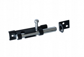 

Zasuwka Stalowa Rygiel Blokada Czarna 70x16mm