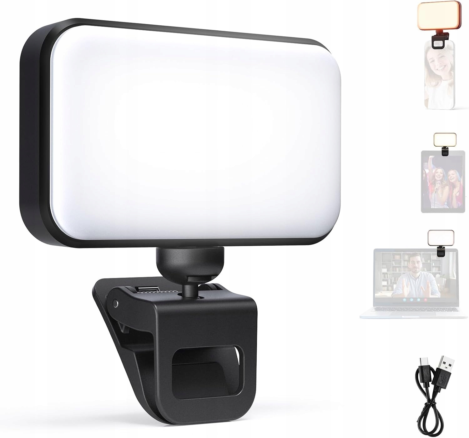 Led selfie lampa Neewer N8 Led pro telefon notebook Zoom TikTok nahrávky