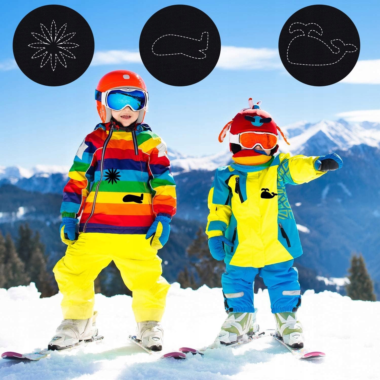 Łata do Naprawy Kurtek Puchowych SAMOPRZYLEPNA 7 ŁATKI na Spodnie Kolor czarny