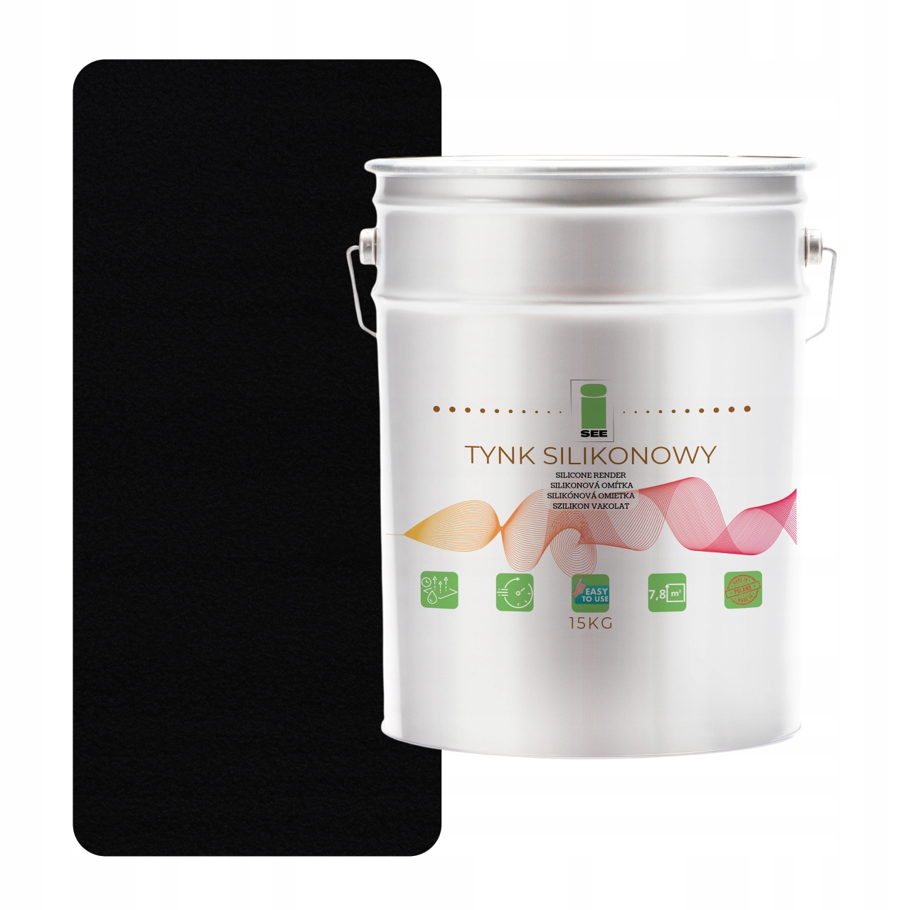 Silikónová Omietka 9005 Fasádna Vonkajšia Čierna 1.0 MM Premium 15 Kg