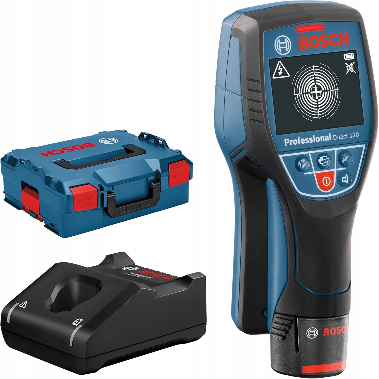 Cyfrowy wykrywacz metalu D-tect 120 Bosch L-boxx