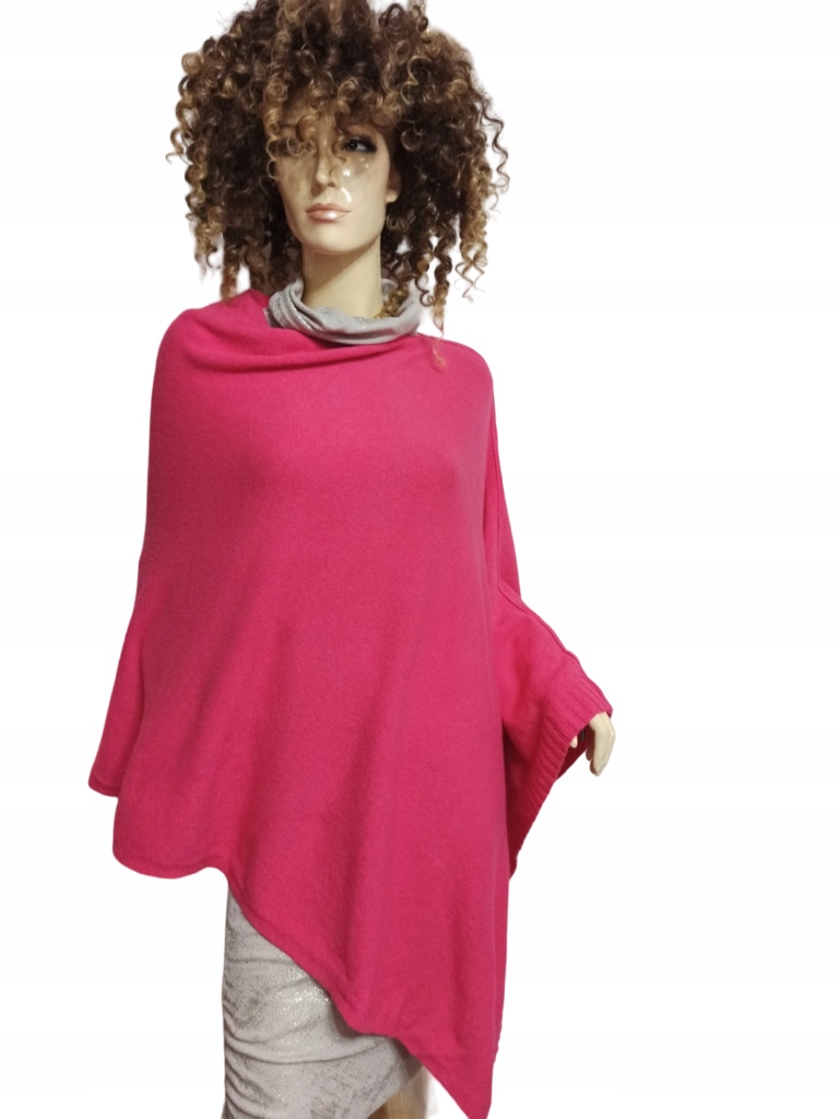 PONCZO z wełną angorą