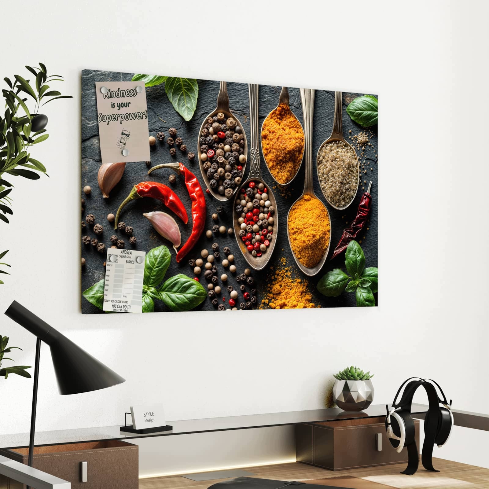 Magnetická tabule Koření kuchenne 60 × 40 cm
