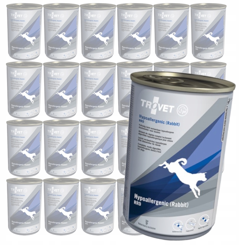 Levně Trovet Hypoallergenic Rrd Rabbit 24x400g Vlhké Krmivo pro psy s králíkem