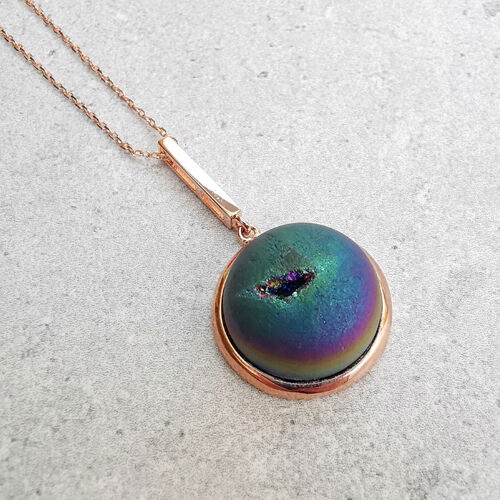 Kolie s drúzou achátu