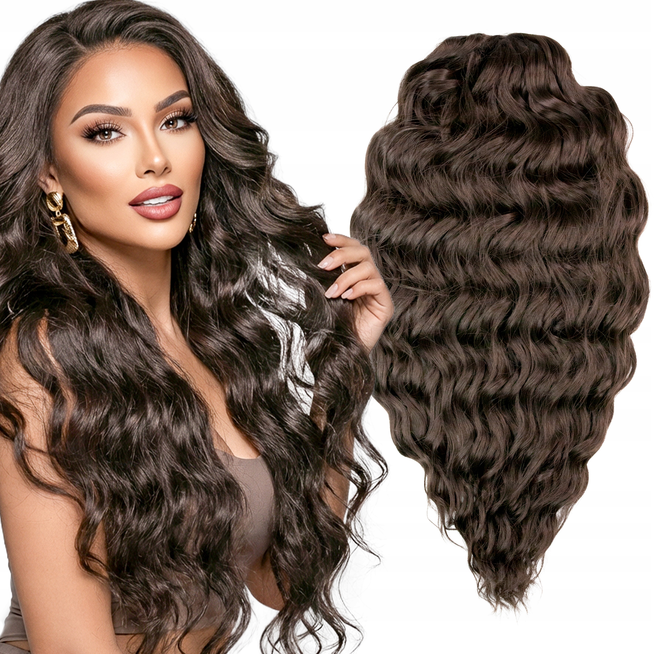 Włosy syntetyczne do czesania Afroloki Crochet Hair Body Wave Anna 4#
