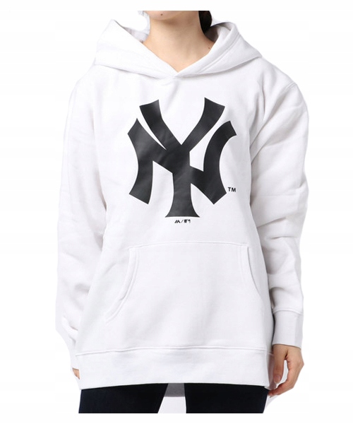 

Biała bluza kaptur New York Yankees Majestic M