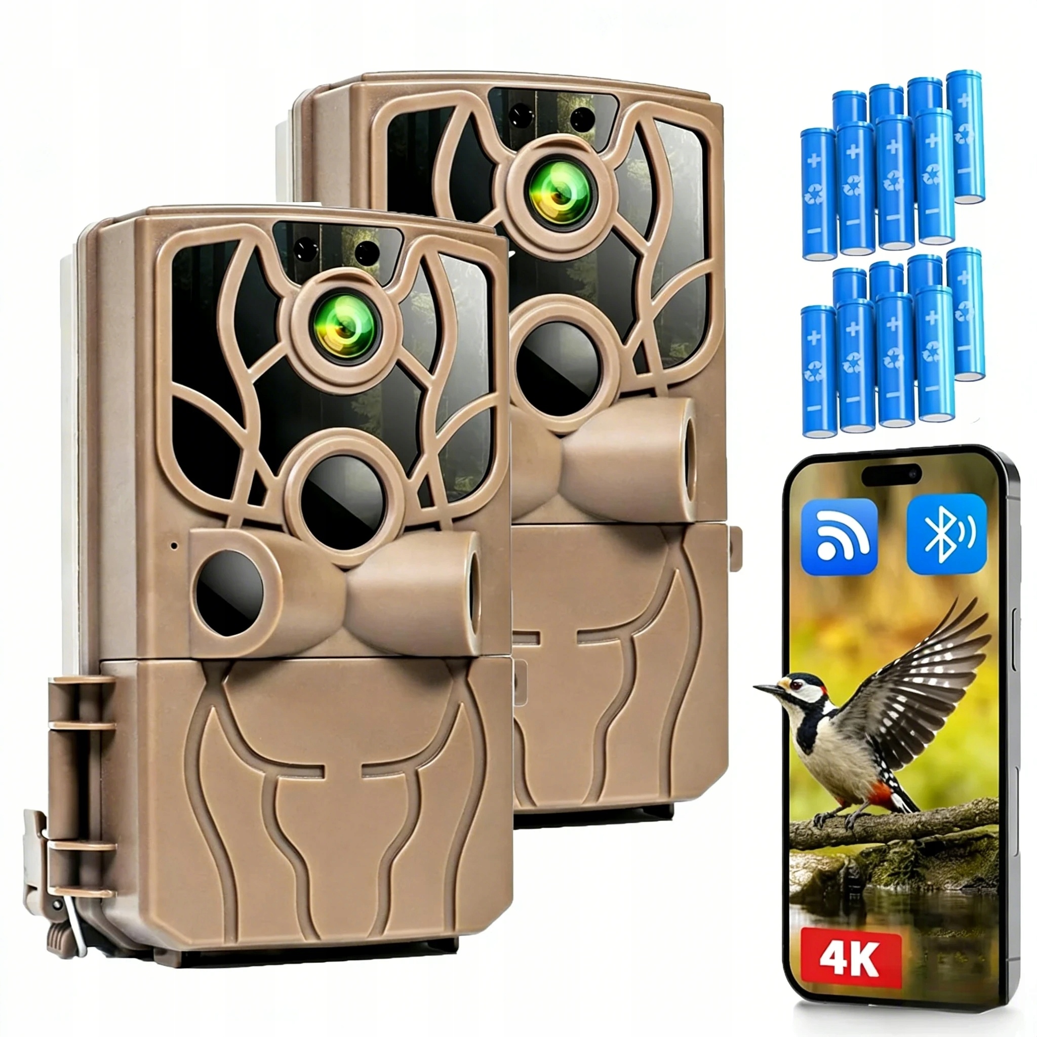 2 kusy Kamera Trail Ir 850nm Kamera Pro Lesní Rybolov Hd 48Mpx s kartou