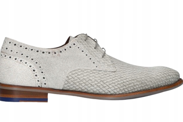 Floris Van Bommel Pánské Kožené Polobotky Šedé Šněrovací 40 2/3 T6H