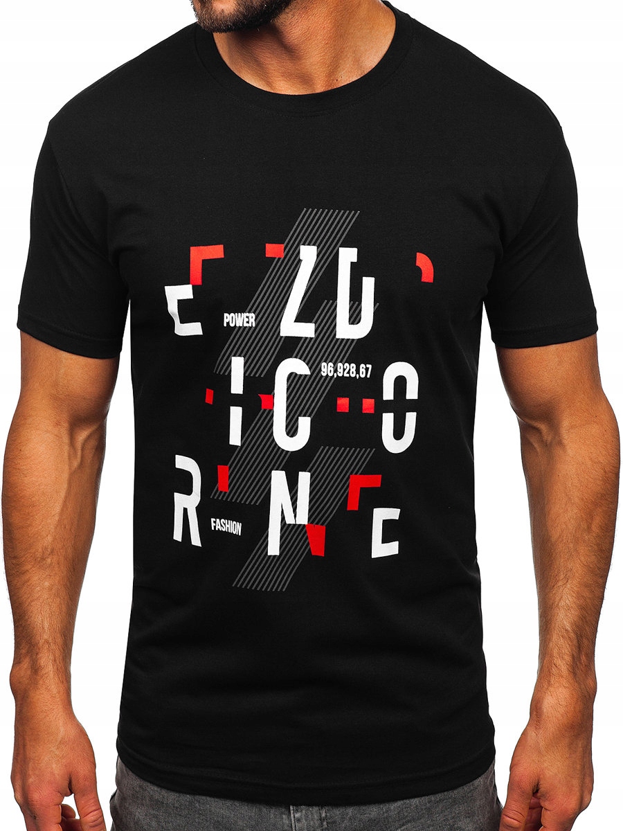 

T-shirt Koszulka Męska Czarna 14752 Rozmiar_m