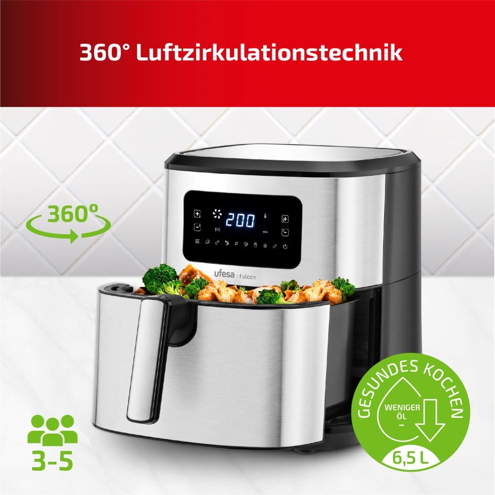 UFESA Falcon Frytkownica Beztłuszczowa 6,5L Stal Nierdzewna 1700W — miniatura 4