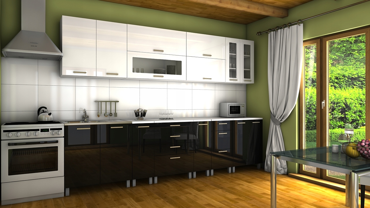 Szafka kuchenna słupek NAT SL60 mat połysk mdf Kolor mebla biały