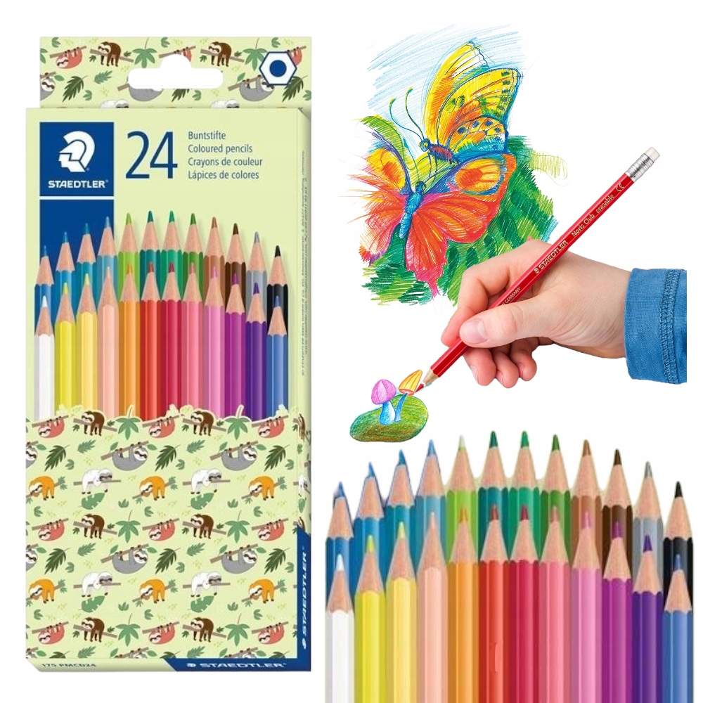 

Kredki szkolne 24 sześciokątne Staedtler