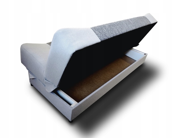 WERSALKA KANAPA JAŚ miękka tkanina czerwona rozkładana pojemnik sprężyny Kolekcja JAŚ DOT 06