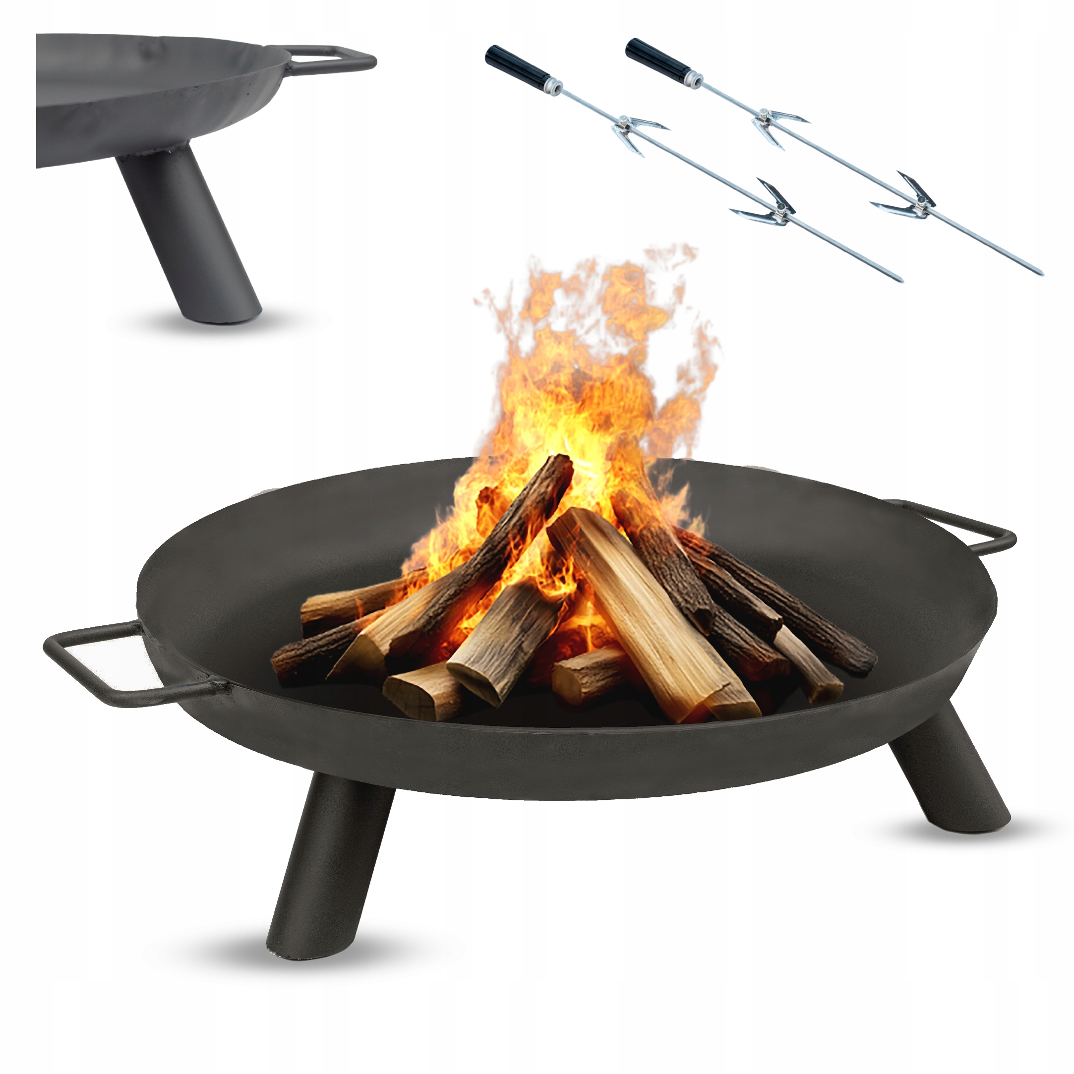 Palenisko Ogrodowe Stalowe Grube Na Ognisko Kociołek 60CM Grubość Aż 2 MM!