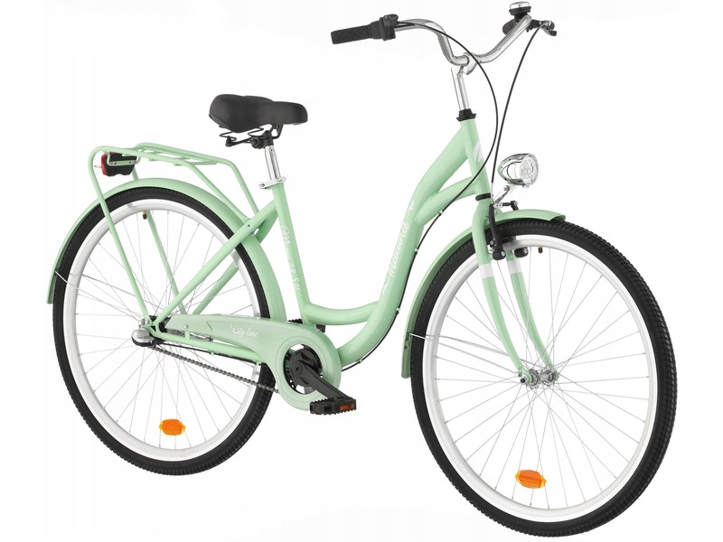 Rower miejski Indiana Moena 3 biegi 28 cali damski Miętowy