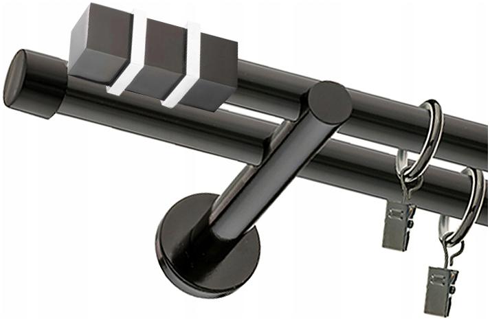 

Karnisz Nowoczesny Czarny Podwójny 25+19mm 200cm