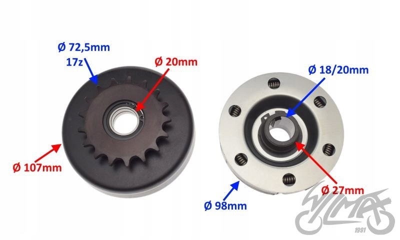 SPRZĘGŁO TYŁ DO LIFAN GOKART 160 200 ODŚRODKOWE Producent WZMOTO