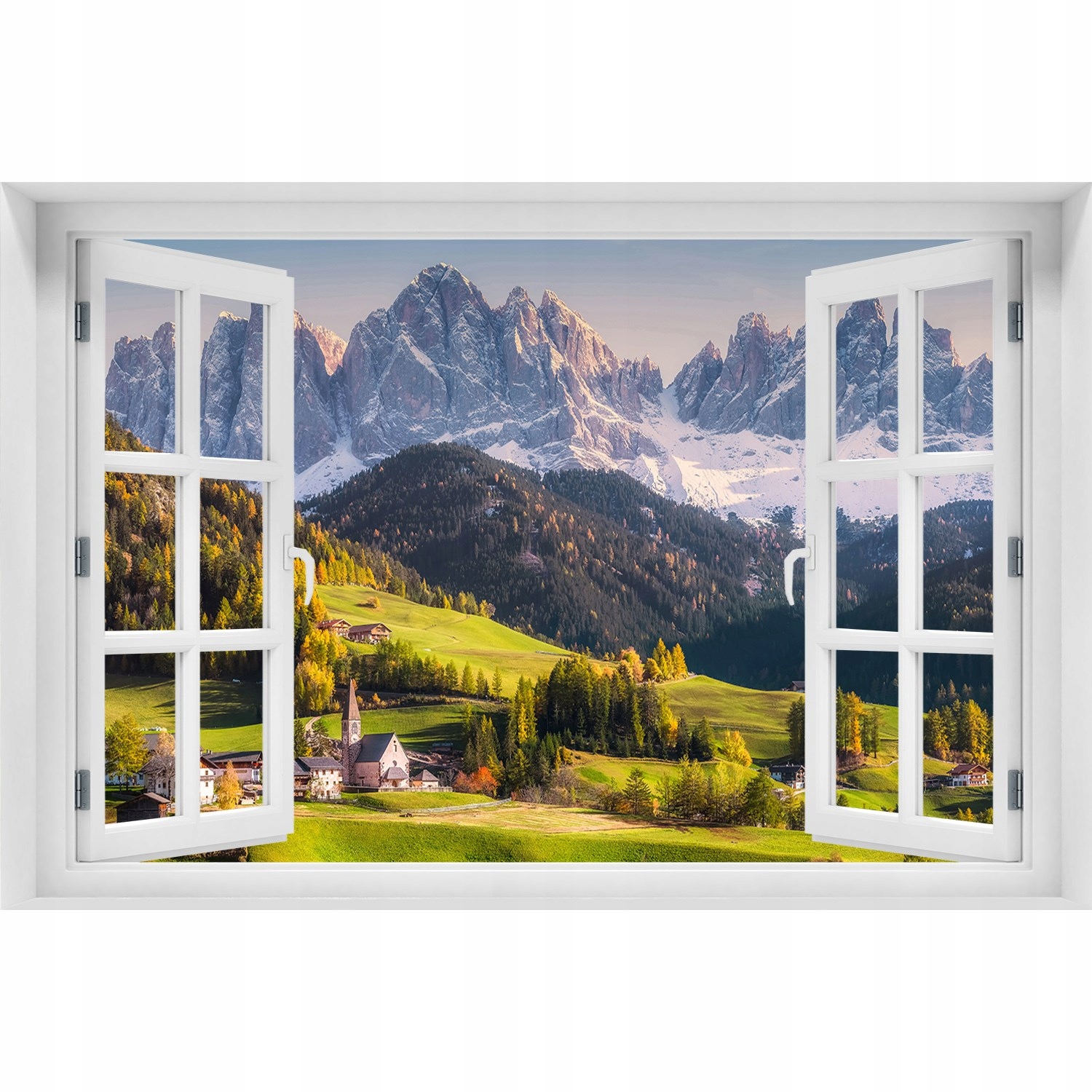 

3D Okno Naklejka na ścianę Panorama góry 90x60