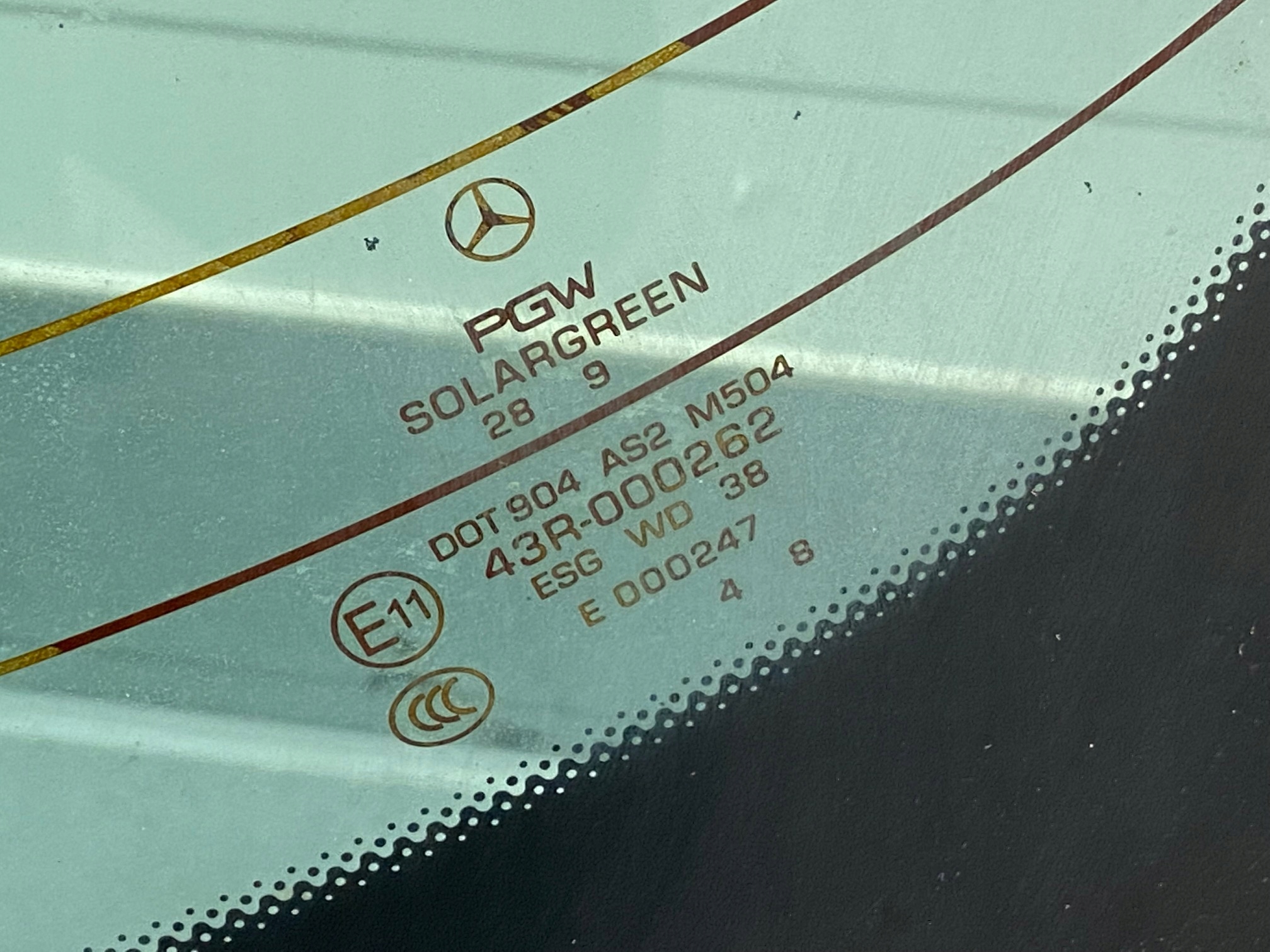 SZYBA TYLNA MERCEDES SLS W197 197 Jakość części (zgodnie z GVO) O - oryginał z logo producenta pojazdu (OE)