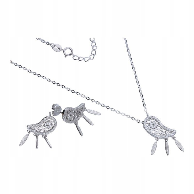 Dámský komplet šperků stříbro 925 lapač snů křídlo se zirkony