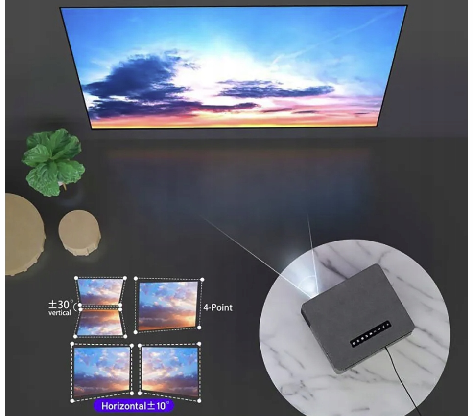 Projektor Rzutnik Full HD 4K LED 15000lm WiFi Android MEMC VIZIO TECH X2 Model VIZIO-TECH X2 4K HD Projector LED