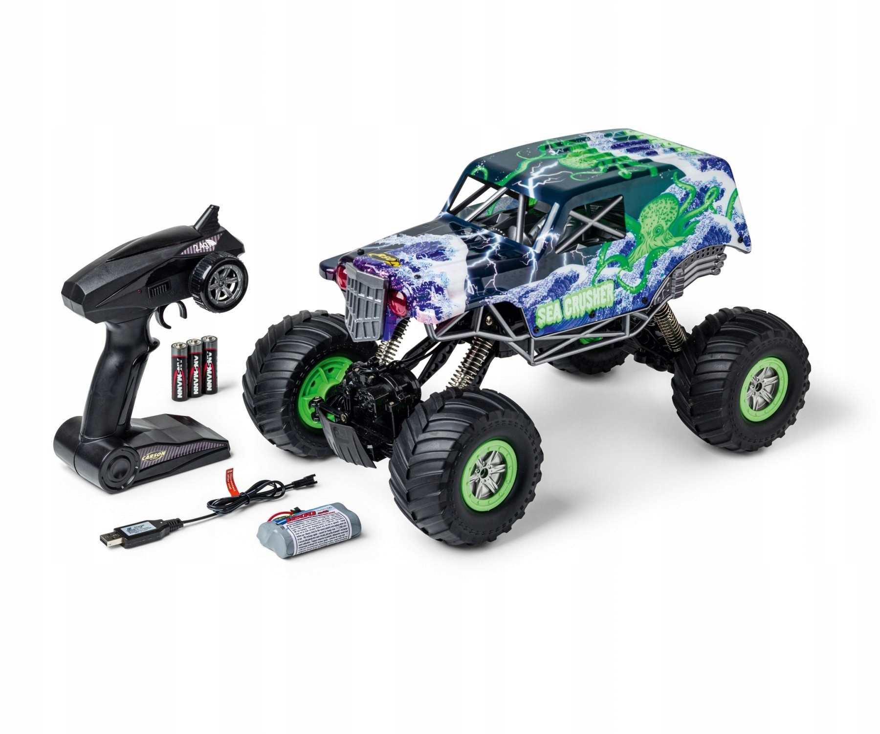 1:10 Sea Crusher Rtr zelená Carson 404283