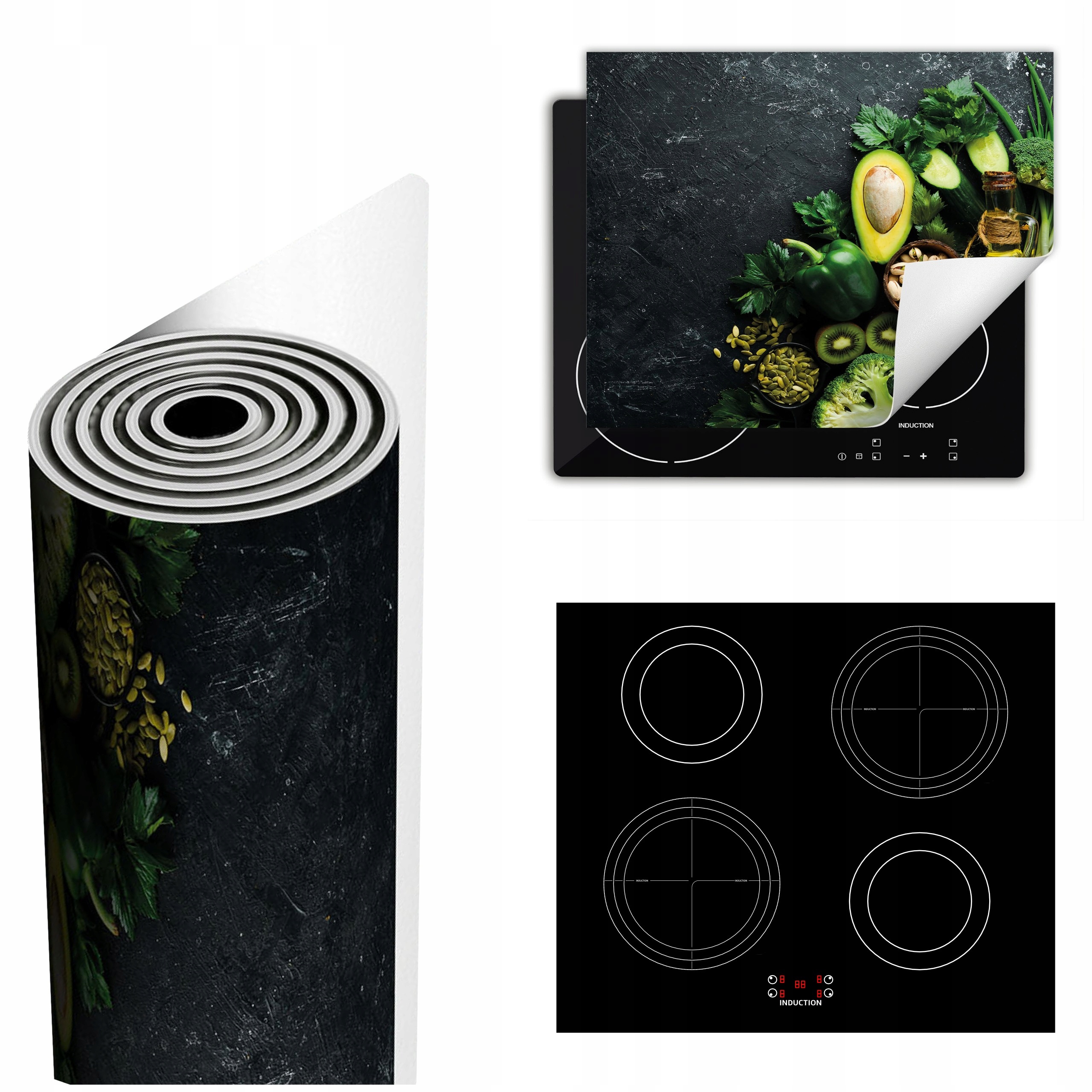 Ochranná Podložka Na Sporák Pro Více Místa 60x52 zelená zelenina