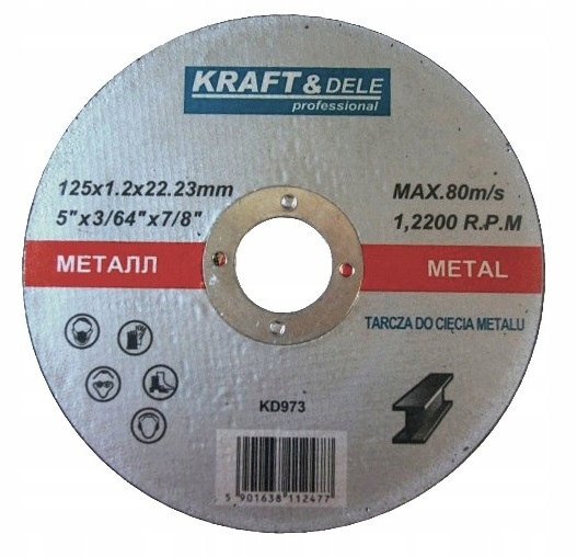 

Tarcza do cięcia metalu i blachy 125mm 3 sztuki