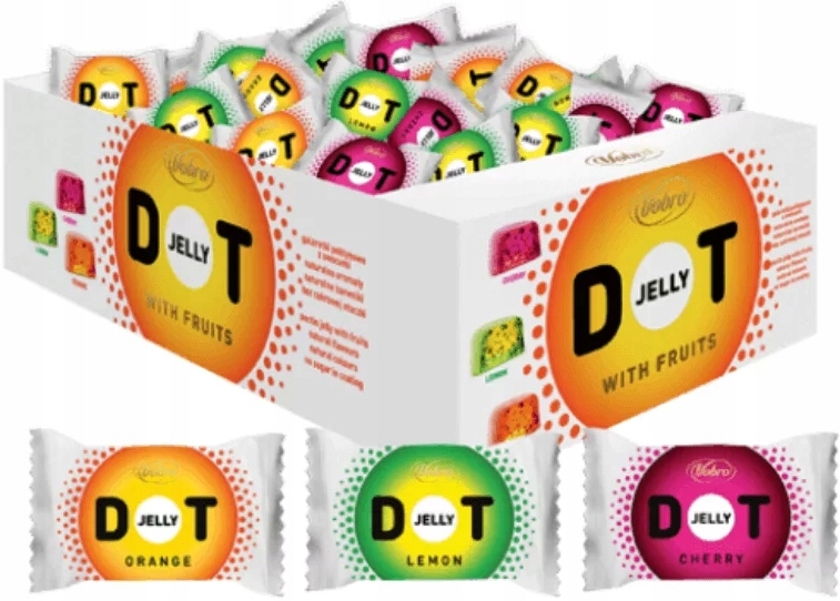 Levně Vobro Jelly Dot dětské Bonbóny Přírodní Aromata barvivy 3kg