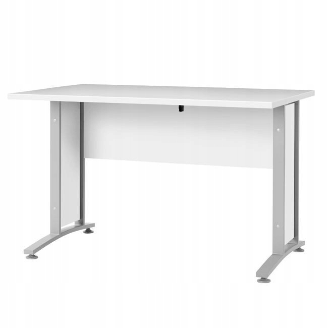 Biurko prostokątne białe 120 x 80 x 75 cm proste duże PRIMA