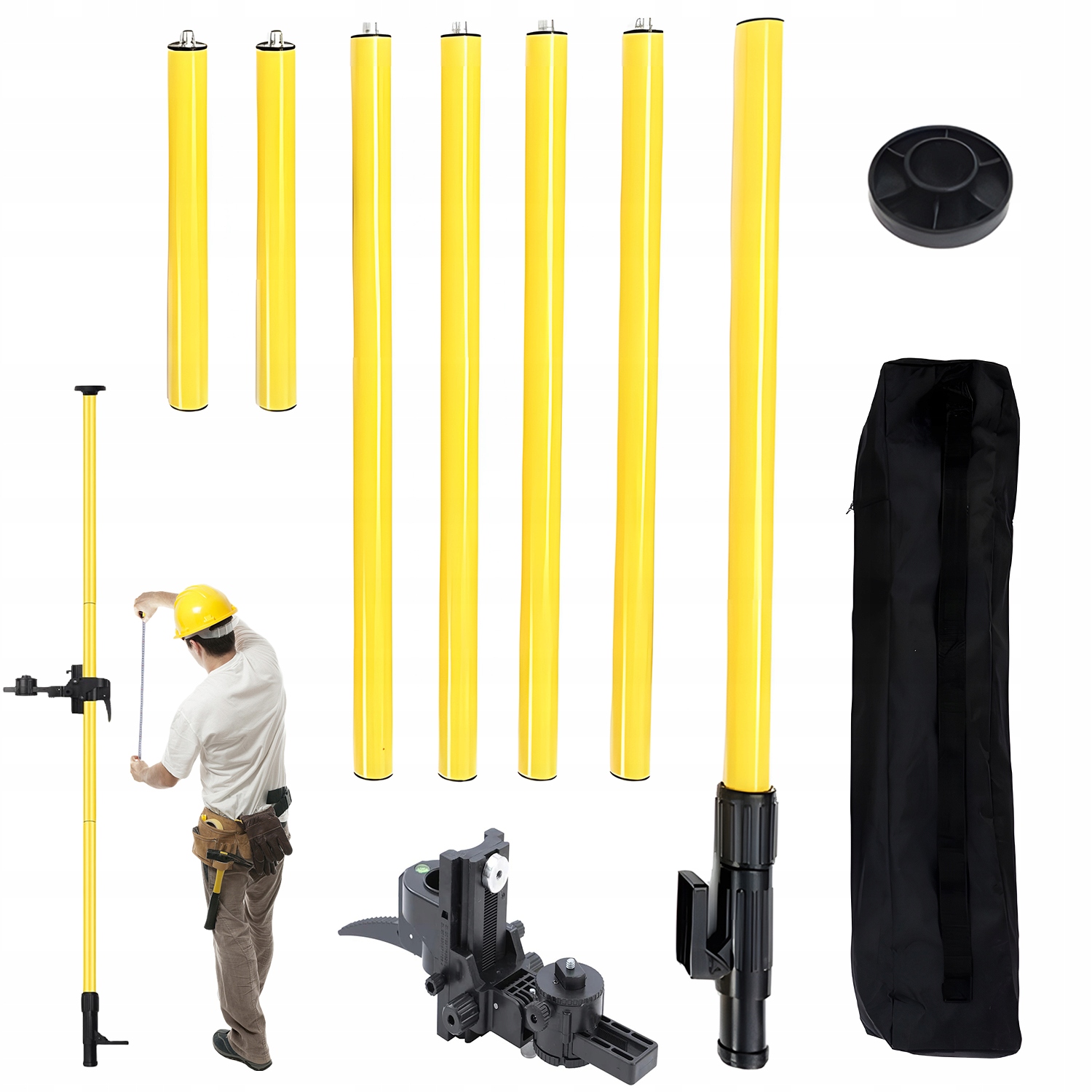 Hliníková Rozpěrná Tyč Pro Laser 4,2 M S Výškou A Rotací