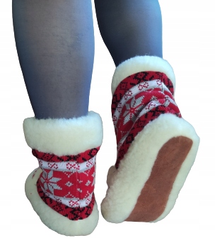 Bambosze Ciepłe Wełniane Góralskie Wysokie Wełna Model Bambosze Zimowe Damskie