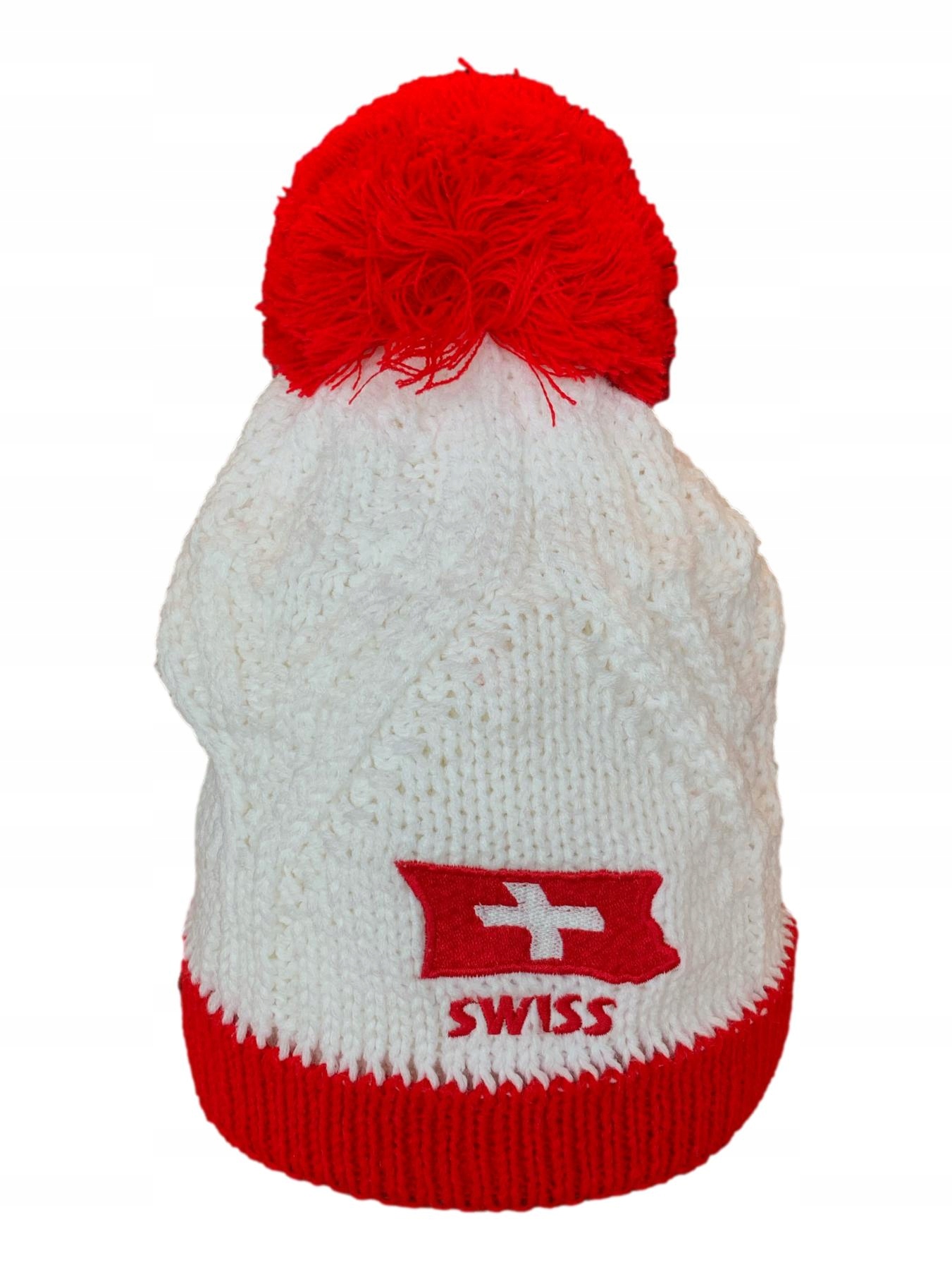 CZAPKA Z POMPONEM ZIMOWA SZWAJCARIA