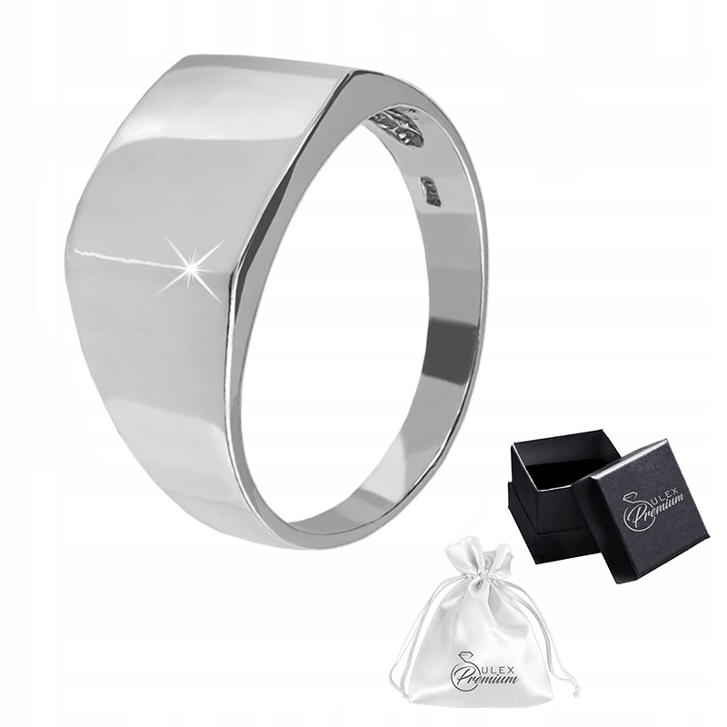 Stříbrný signet 925 Pánský leštěný prsten Gravírování Dárek vel.