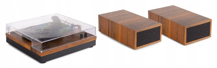 Gramofon bluetooth z głośnikami RCA+ winyl Napęd paskowy