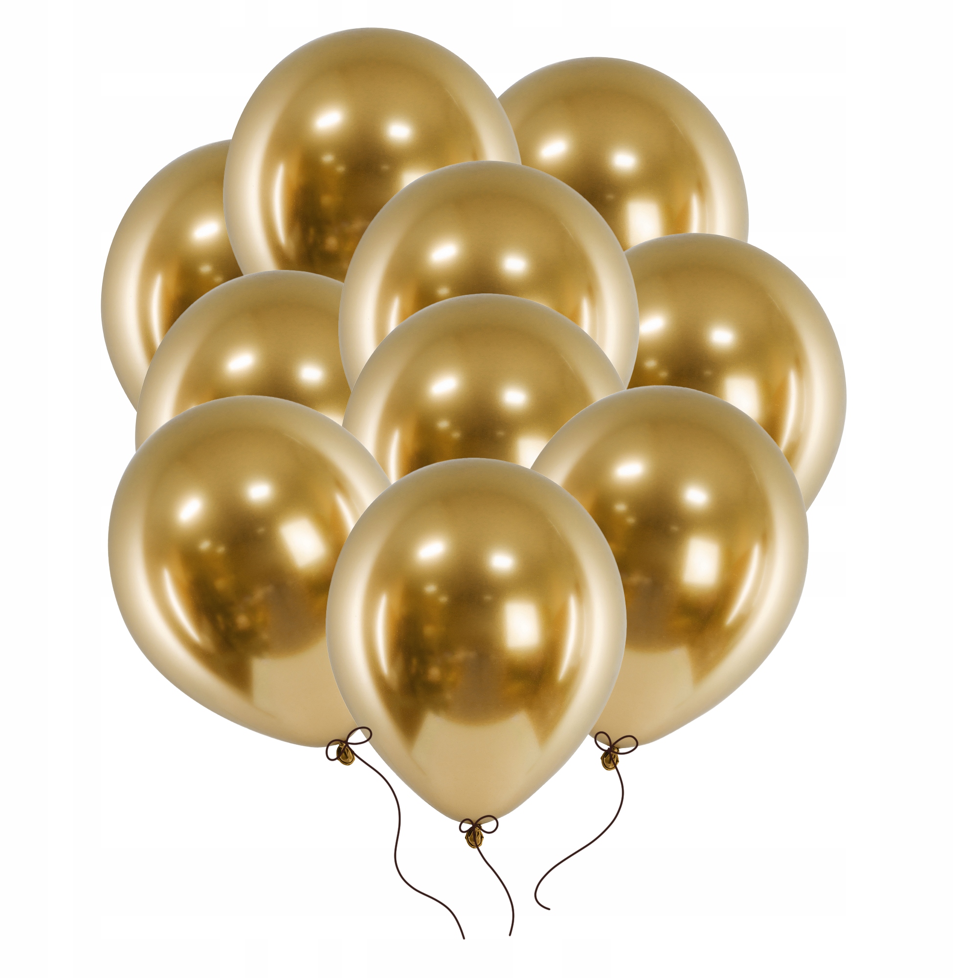 

Balony Chromowane glossy złote duże 30 cm 10 szt