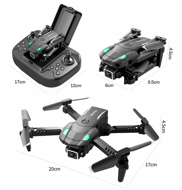 PROFESJONALNY DRON 2 KAMERY 4K HD STEROWANY GRATIS Marka inna