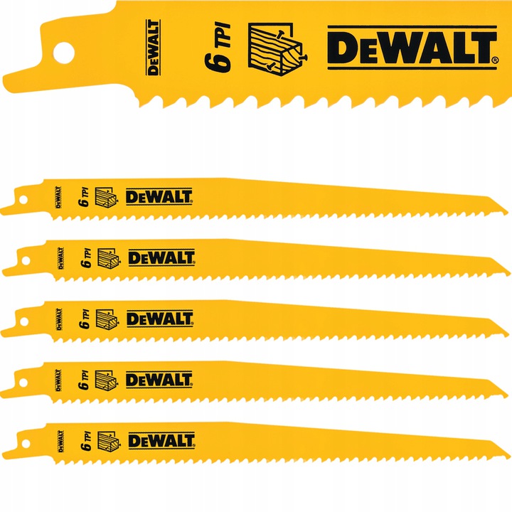 

Dewalt Brzeszczoty piły szablastej drewna 228mm 5x