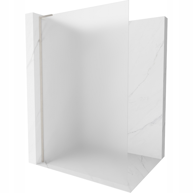 Mexen Kioto L sprchová zástěna Walk-in 80 x 200 cm, mléčné sklo, kartáčovan