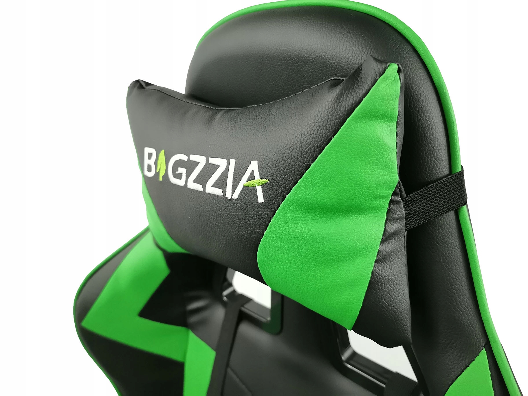 FOTEL GAMINGOWY KRZESŁO BIUROWE OBROTOWE DO BIURKA Z ZAGŁÓWKIEM PODUSZKĄ Model KG103 Zielony