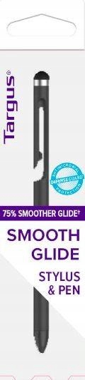 Rysik antybakteryjny 2 w 1 do smartfonów i ekranów dotykowych czarny