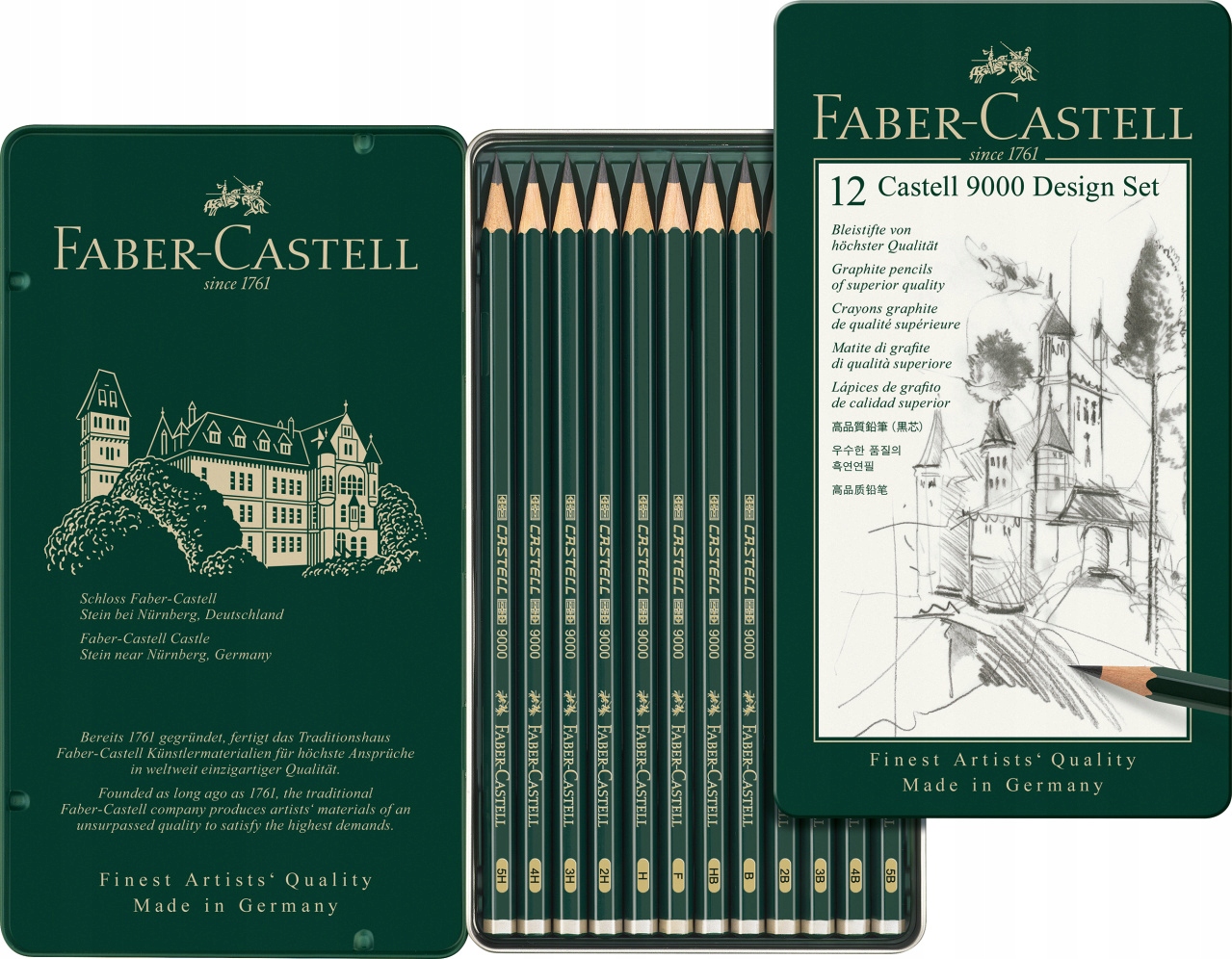 Sada tužek Faber-Castell 9000 Design 12 kusů
