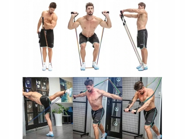 GUMY DO ĆWICZEŃ OPOROWE Fitness Crossfit ZESTAW Model XJ3738