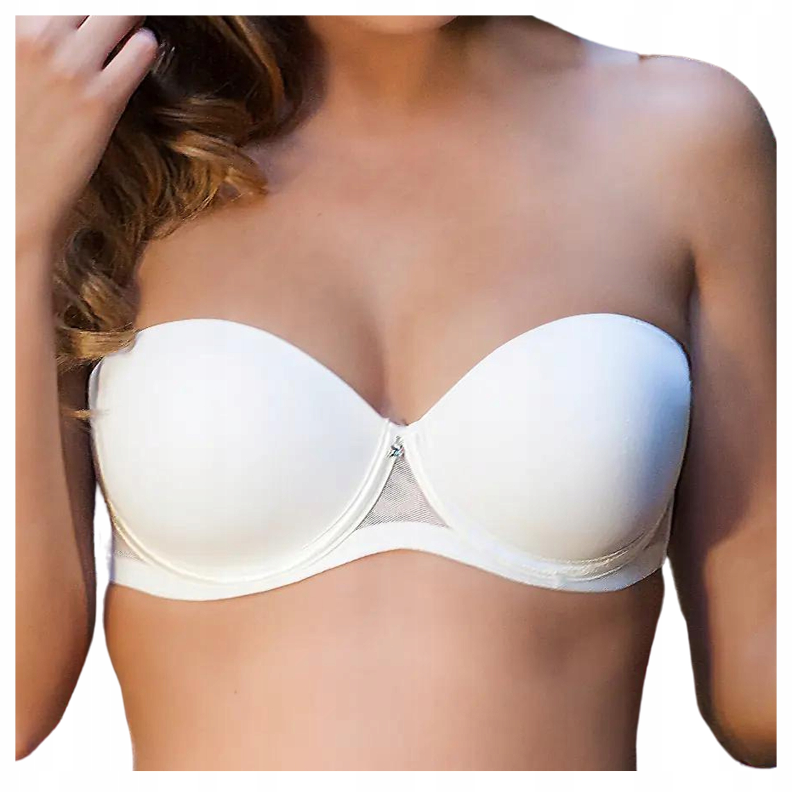 Podprsenka Odnímatelná Ramínka Hladká 85C Esmeralda Perlová Marfil