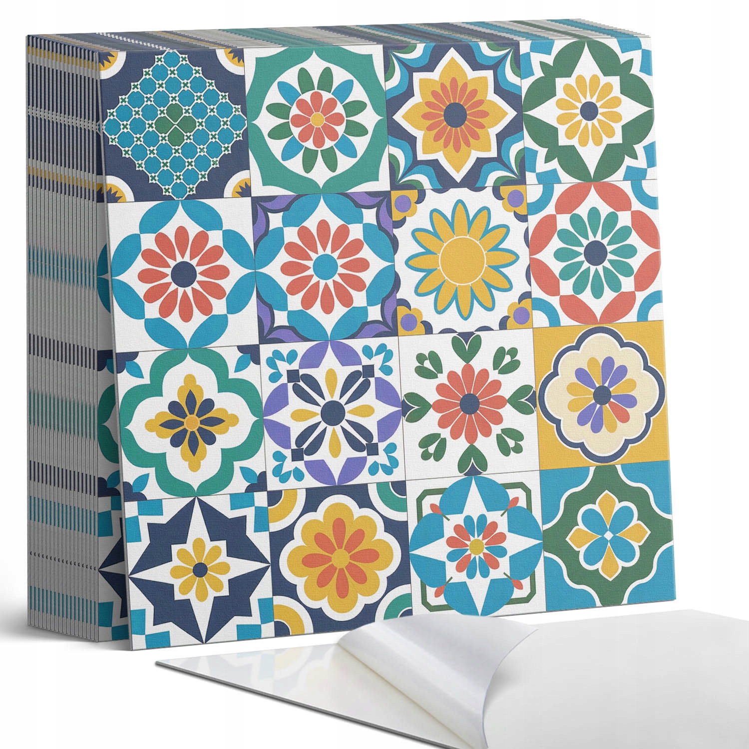 Sada Pvc dlaždic Květinové motivy s geometrickým akcentem 20 x 20 x 20 cm