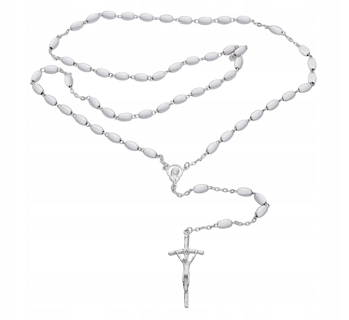 Velký stříbrný růženec V sada ''De luxe''