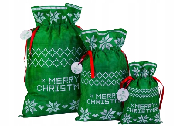 TORBA WOREK PREZENTOWY ŚWIĄTECZNY TORBA PREZENTOWA 20x30 ZIELONY Marka Pakado