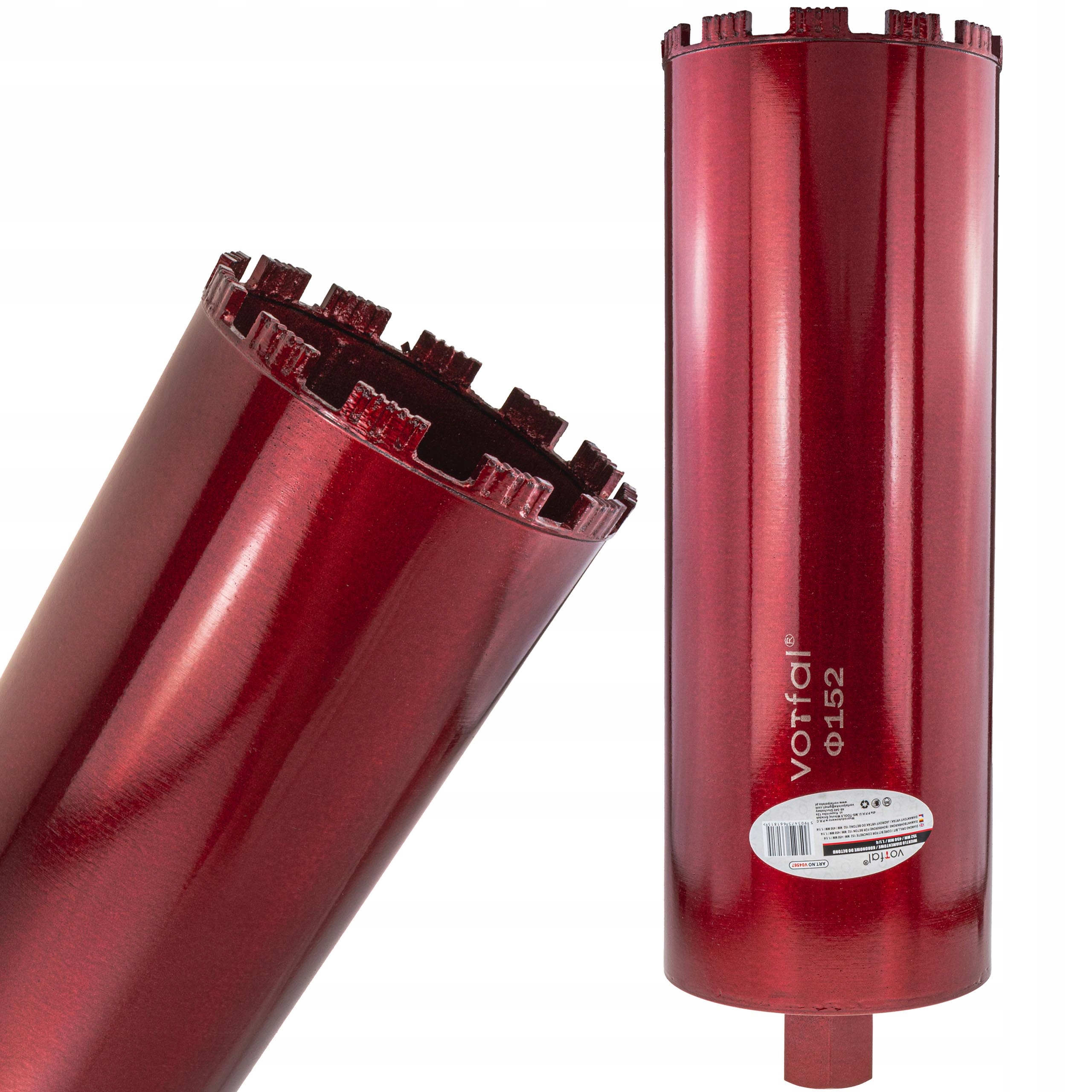 Wiertło Koronowe Diamentowe Do Betonu 152 x 450mm Wiertnica Otwornica