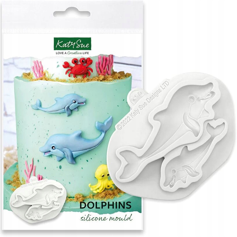 Levně Silikonová forma Katy Sue Delfin 2 velikosti